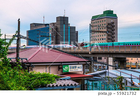 日本の東京都市景観 田端駅(南口)などを望む 日本の東京都市景観 田端駅(南口)などを望む 55921732