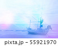 beach and fishing boat for background design 55921970