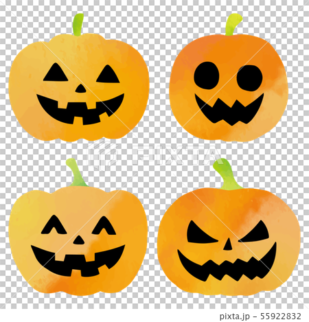 ハロウィン かぼちゃセット2のイラスト素材 55922832 Pixta
