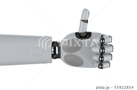 Cyborg hand isolated 55922854
