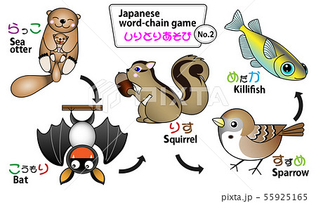 しりとりあそび No 2のイラスト素材