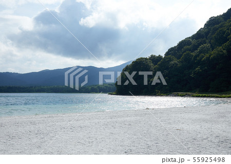 恐山極楽浜の写真素材