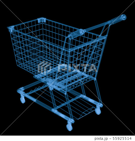 x ray shopping cart isolated on black x ray shopping cart isolated on black 55925514