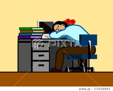 People take a nap at work. 55928893