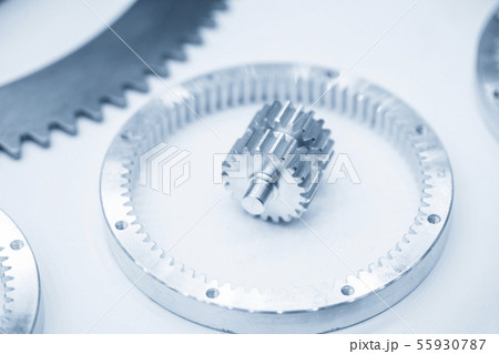 Close-up of the planetary gear parts . Close-up of the planetary gear parts . 55930787