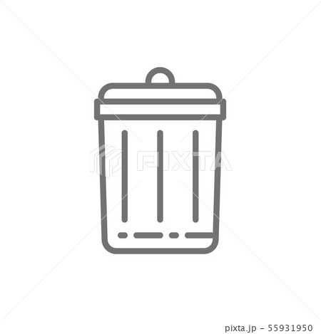 Trash can, bin line icon. Isolated on white background 55931950