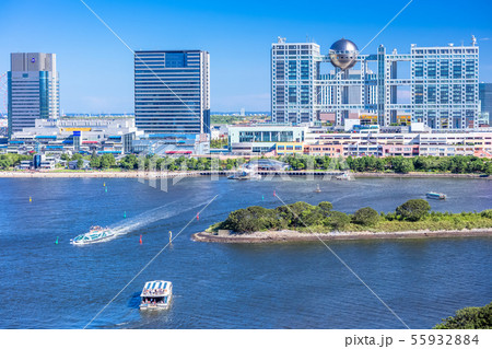 東京　お台場の風景（レインボーブリッジより） 55932884