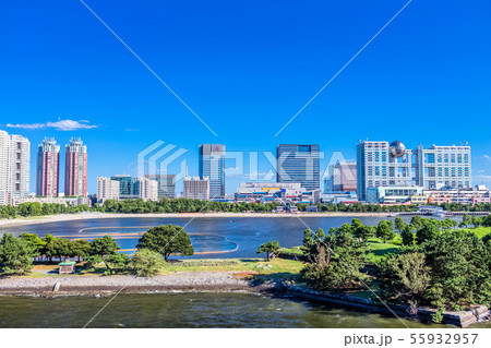 東京　お台場の風景（レインボーブリッジより） 55932957