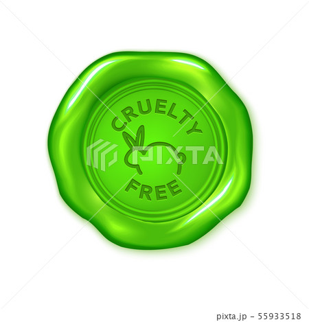 Vector green wax seal isolated on white, not Vector green wax seal isolated on white, not 55933518
