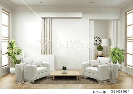 interior design,zen modern living with arm chair 55933904