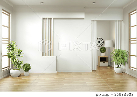 Empty room zen minimal design.3D rendering 55933908