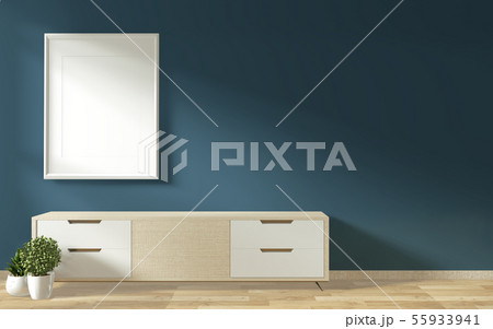 Tv cabinet in zen modern empty room janapese 55933941