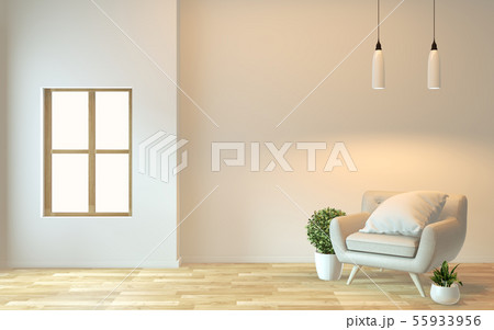 interior design,zen modern living with arm chair 55933956