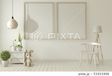 mock up poster frame and white chair on white mock up poster frame and white chair on white 55933996