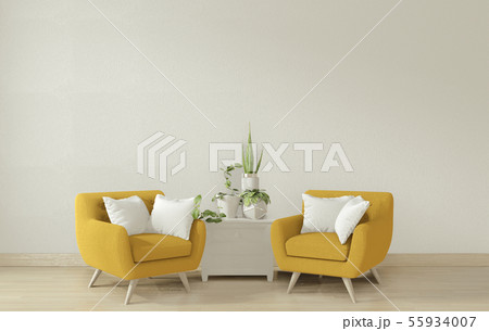 Interior poster mock up living room with yellow Interior poster mock up living room with yellow 55934007
