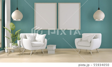 poster mock up living room interior with white 55934050