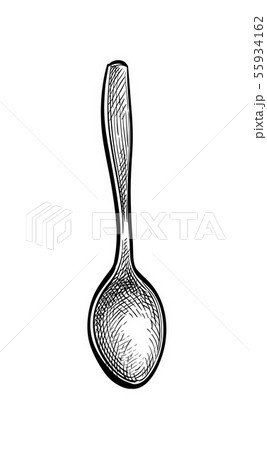 Ink sketch of spoon. 55934162