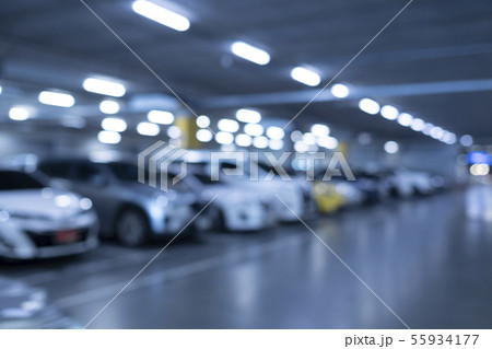 Blurred car Parking with cars in shopping mall Blurred car Parking with cars in shopping mall 55934177