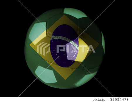 Flag of Brazil on Soccer ball 55934473
