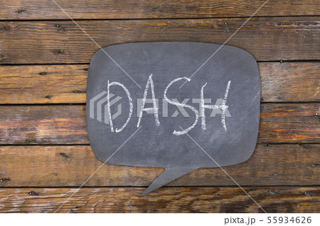 Word, inscription DASH written in chalk Word, inscription DASH written in chalk 55934626
