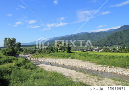 安曇野 北アルプス山麓の夏 安曇野 北アルプス山麓の夏 55936971