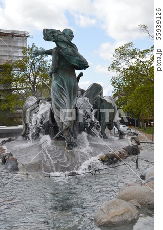 デンマーク、コペンハーゲン、ゲフィオンの噴水 55939126