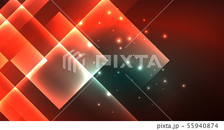 Neon geometric abstract background in hipster style on light background. Space retro design. Color Neon geometric abstract background in hipster style on light background. Space retro design. Color 55940874