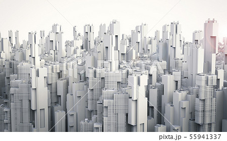 white buildings on white background 55941337