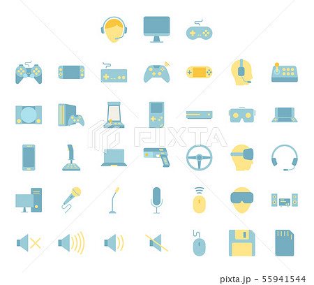 Esport and video game design icon set 55941544