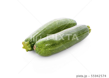 green fresh zucchini isolated on white background green fresh zucchini isolated on white background 55942574