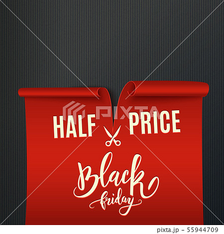 Half price Black Friday sale discount, realistic 55944709