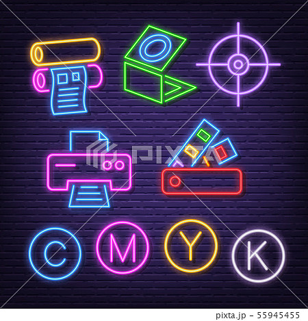 printing neon icons 55945455