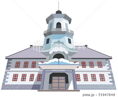 旧開智学校　観光地イラストアイコンシリーズ 55947649