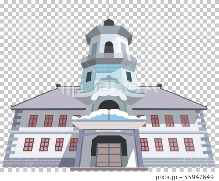 旧開智学校　観光地イラストアイコンシリーズ 55947649