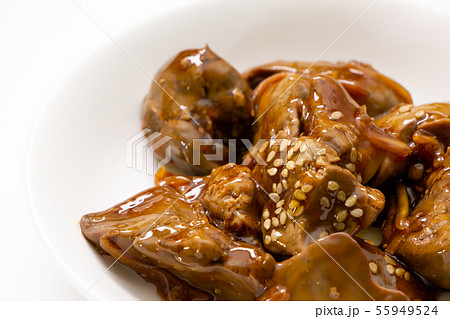 鶏レバーのしぐれ煮。 55949524