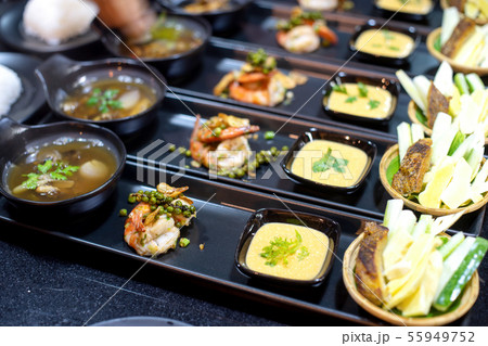 Prepare set for Thai food in dinner individual 55949752