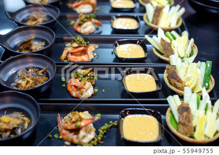 Prepare set for Thai food in dinner individual Prepare set for Thai food in dinner individual 55949755