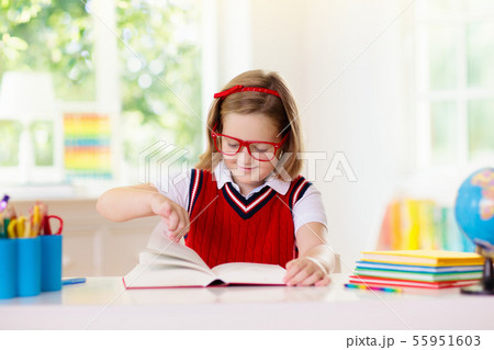 Kids doing homework. Children go back to school. Kids doing homework. Children go back to school. 55951603