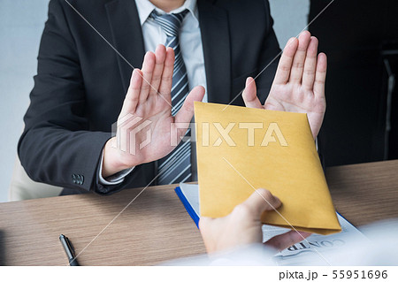 Anti bribery and corruption concept, Business man 55951696