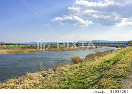 阿武隈川　丸森大橋　川　橋　橋梁 55952265