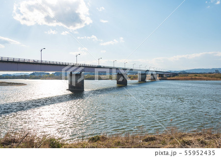 槻木大橋 橋 橋梁 橋脚 川 阿武隈川 槻木大橋 橋 橋梁 橋脚 川 阿武隈川 55952435