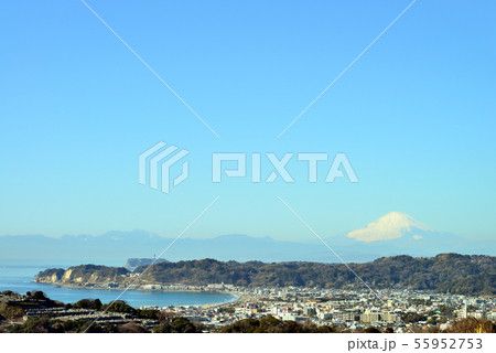 富士山　江の島　鎌倉市浄明寺の風景　日本 55952753