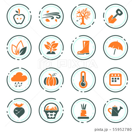 Autumn icons set 55952780