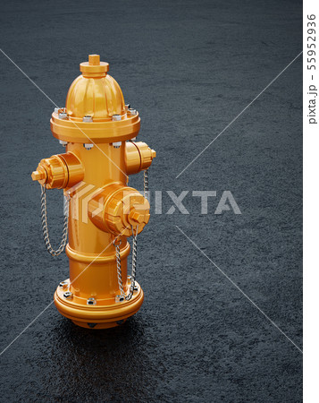 Fire hydrant on asphalt background 55952936