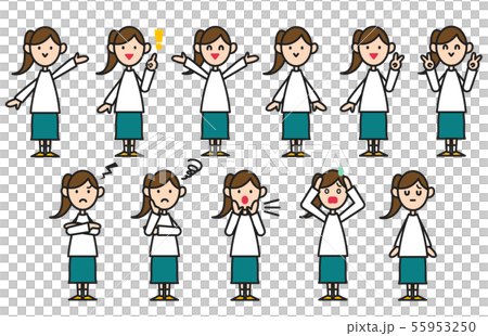 各種姿勢的女性 各種姿勢的女性 55953250