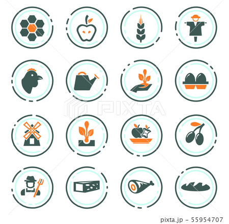 Agriculture and farming icons set Agriculture and farming icons set 55954707