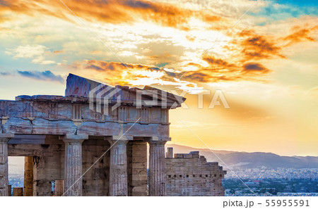 Eastern facade of Propylaea entrance, Athens 55955591