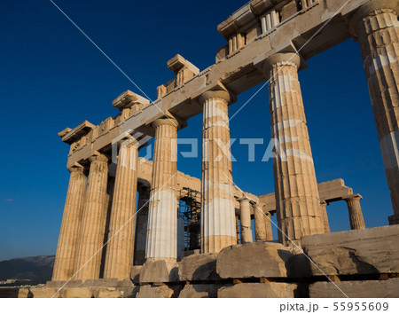 Columns of Parthenon temple on Acropolis Columns of Parthenon temple on Acropolis 55955609