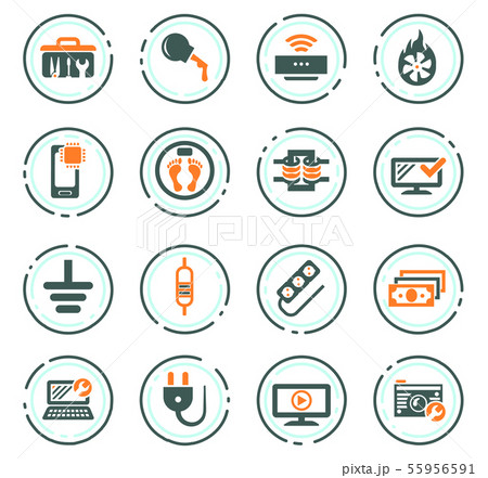 Electronic repair icons set Electronic repair icons set 55956591