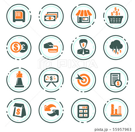 Business icons set 55957963